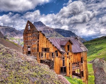 Mountain Top Mine, Ouray, Colorado, Canvas Wrap, Fine Art Photography, SynVisPhotos,Steve Traudt, Wall Art, Home Decor, Ghost Town