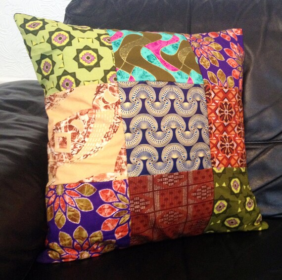 African print patchwork cushions 18 glitter cushions