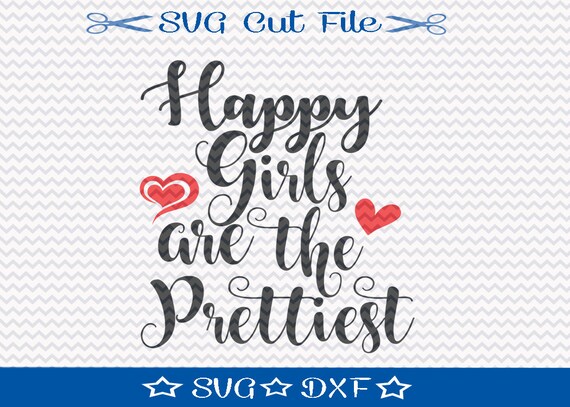 Download Little Girl SVG File / SVG Cut File for Silhouette / Happy