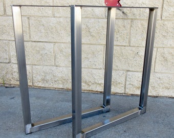 SHIPS NEXT DAY! U - Shape Steel Table Legs 1.5"x1.5" Set of (2)