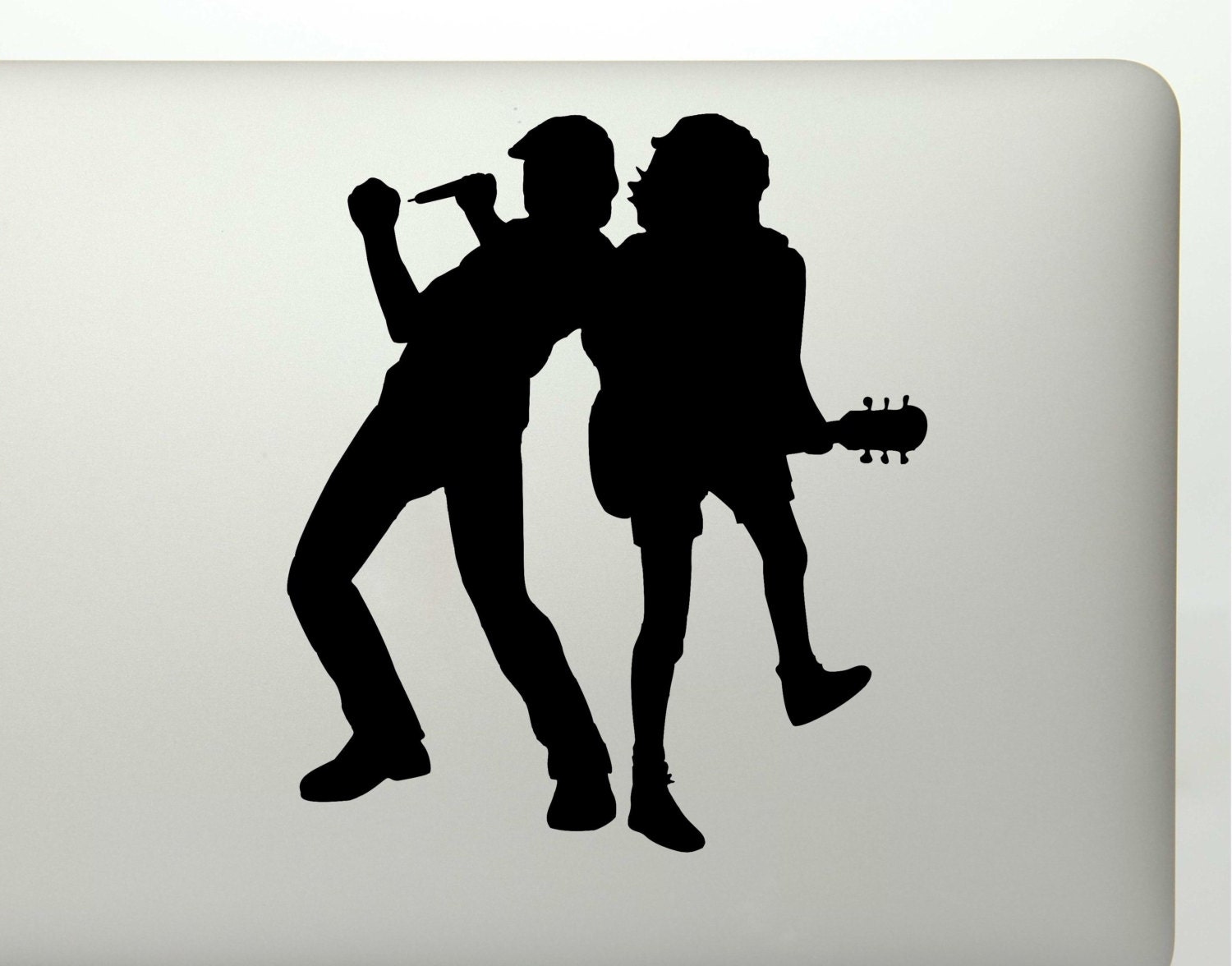 Rock music AC/DC silhouette die cut vinyl decal sticker for