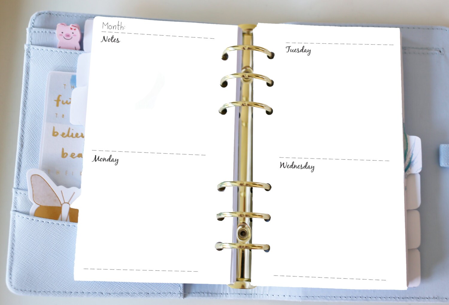 font handwriting k kikki Weekly Personal 4 Inserts Planner Insert Printable Week on