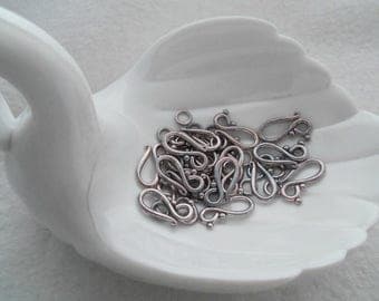 20 sets Antique Silver Hook-n-Loop Clasp (1520)