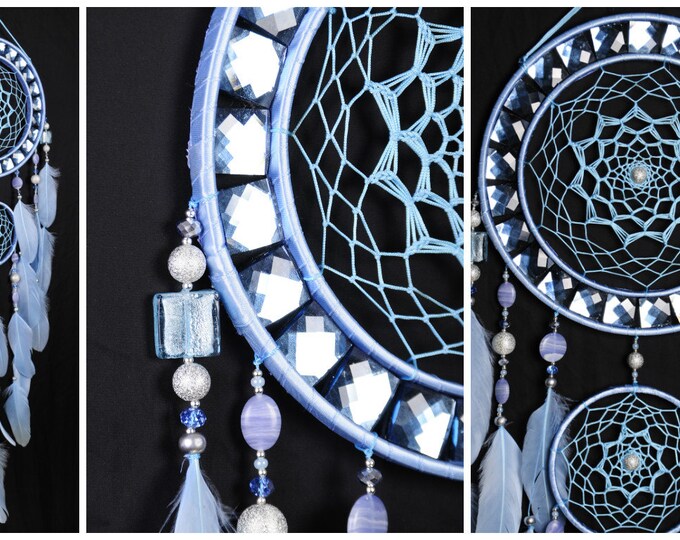 Dreamcatcher Blue mosaic Dream Catcher Large Dreamcatcher New Dream сatcher gift idea dreamcatcher boho dreamcatcher wall handmade gift blue