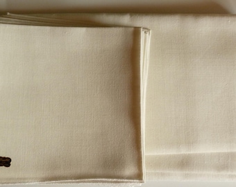 Bucilla 100% Belgian Linen Tablecloth (60" x 104") and 12 Matching Napkins