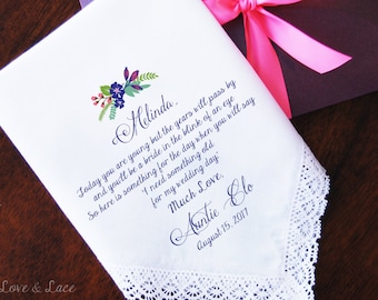 Wedding Handkerchief-PRINTED-Flower Girl! FREE Gift Cases!!! Wedding Hankerchief-Gifts-Favors-Accessories-Hankerchief-Flower Girl