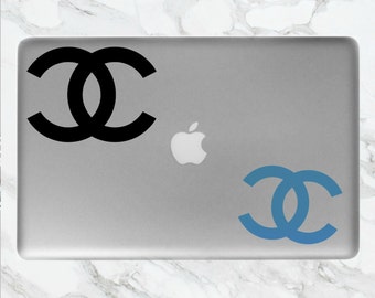 Chanel Logo Laptop Sticker | Chanel Sticker | Chanel | Computer, Laptop, Mac Stickers/Decals