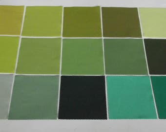 Boundless Solids Green 5 inch Precut Fabric Squares