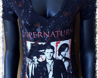 DiY Supernatural Shirt Sam and Dean Winchester Castiel