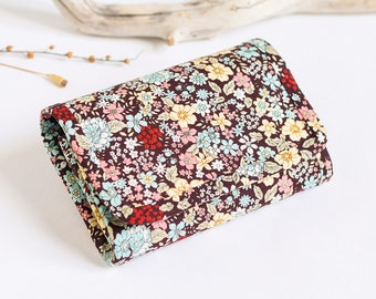 wallet women small womens wallet cute wallet coin purse pattern small coin purse change purse fabric wallet vegan wallet floral flowers boho