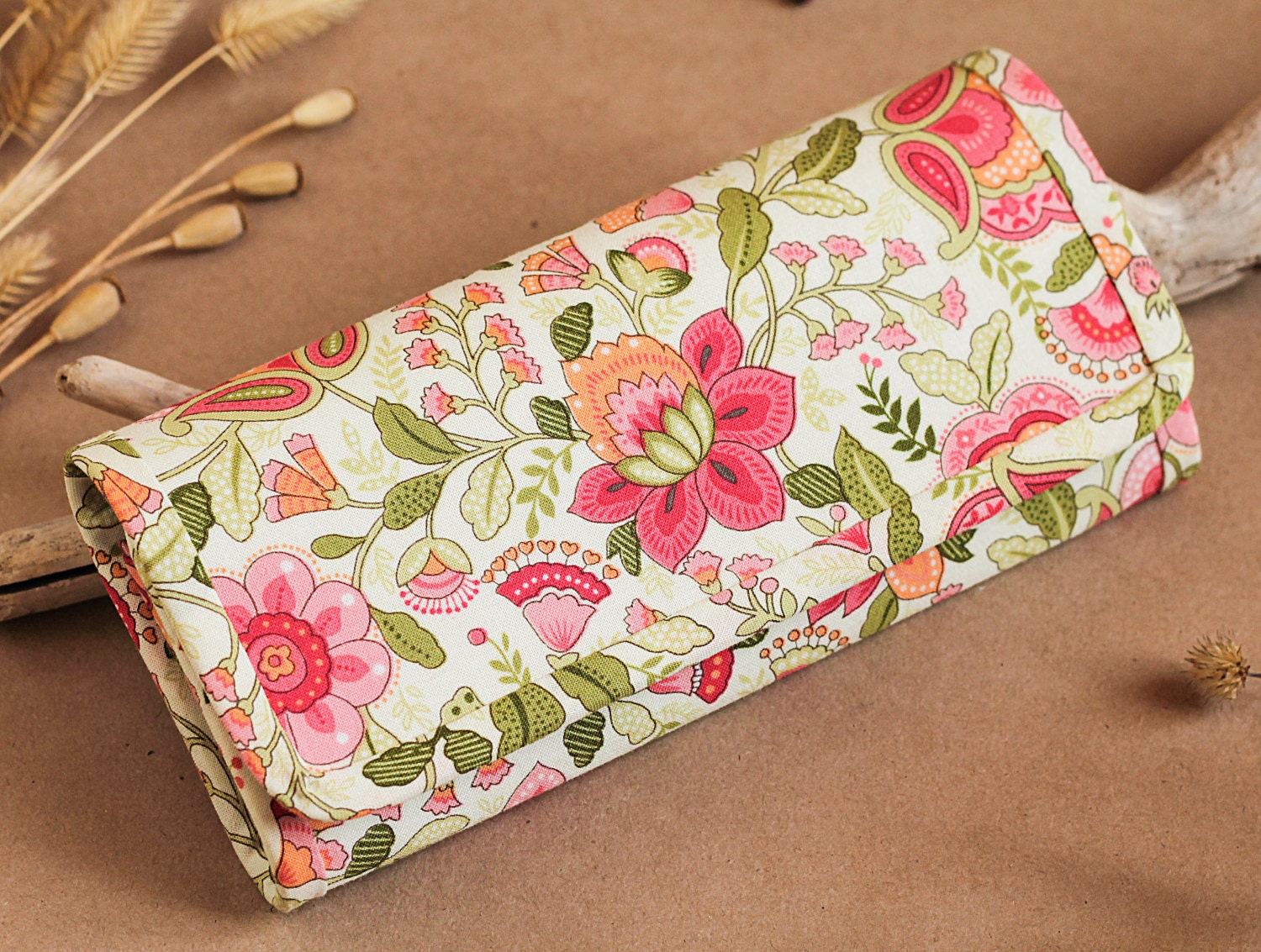 Flowers wallet women wallet long womens wallet by MatangiHome