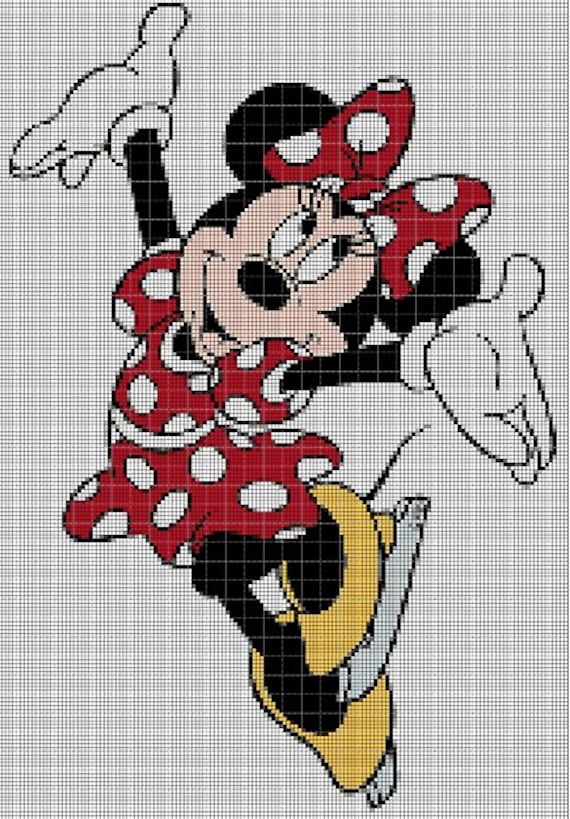 Minnie Mouse Winter-cross Stitch Pattern