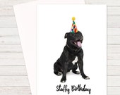 Staffy Birthday Card, Dog themed Cards, Dog Cards, Dog Birthday Cards, Funny Cards, Rude Cards, Cards for Her, Cards for Him, Unisex card