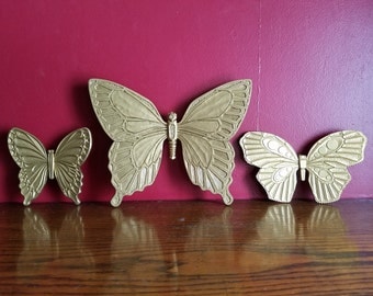 Items similar to Vintage Home Interior Butterfly Wall Decor on Etsy