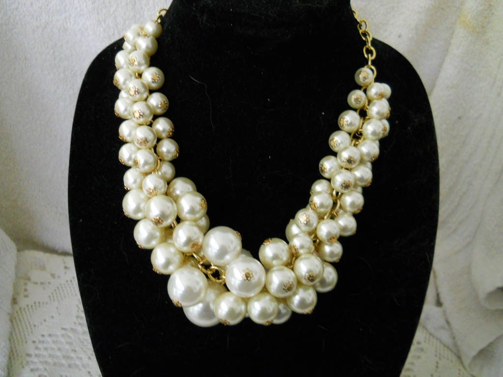 Joan Rivers Pearl Bib Necklace 164