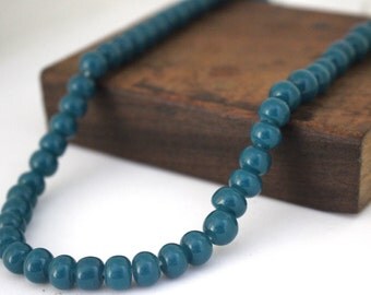 Teal Color Beads, Lampwork Beads, Supplies for Jewerly