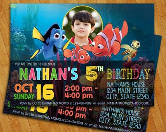Finding Nemo Invitations, Finding Dory Invitation Finding Nemo Invitation, Finding Dory Birthday Party