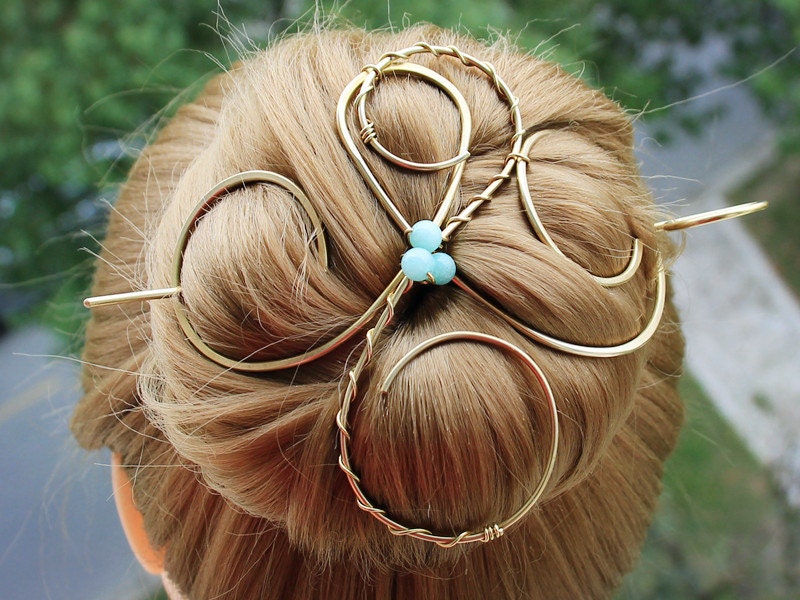 Hair Bun Holder Large Hair Clip Thick Hair Slide Bun Pin Hair