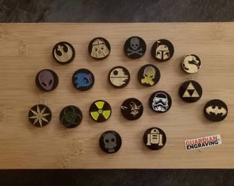 Custom Engraved Caps for 608 Skate Bearings - Fidget Spinners