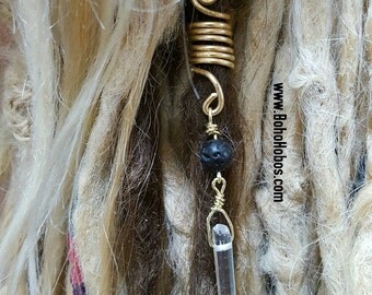 Crystal Lava Bead Diffuser Wire Locs Wrap