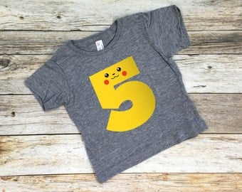 Pokemon Birthday Shirt. Pokemon party. Pokemon birthday. Pokemon shirt.