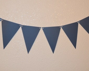 Banner, Bunting, Flags, Party Decor,Navy