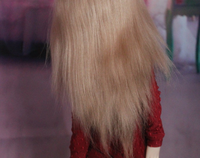 Sale Colored Blonde Angora Wig for MNF and similar size MSD dolls head