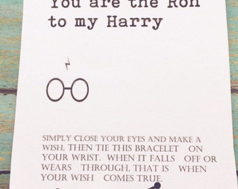 Harry Potter bracelets, string bracelet, friendship gift, Harry Potter jewelry, wish bracelet , Harry potter, harry potter gift, anklet