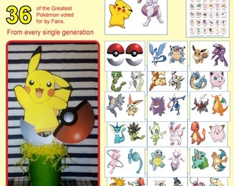 Pokémon Hunting game - Table Decorations. Pokemon "Gotta caught ém all!"