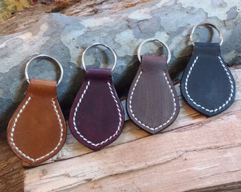 Personalized handmade leather key chain, key fob, key holder, key ring, key chain