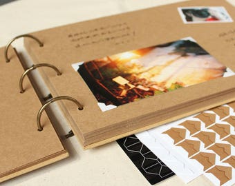Photo Album, Kraft Photo Album, black kraft Photo Album, Ring Binder Photo Album, blank scrapbook Album, Wedding Album, Baby photo Album