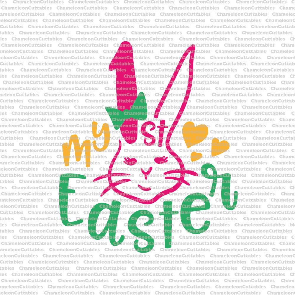 Download my first Easter girl svg file baby newborn bunny