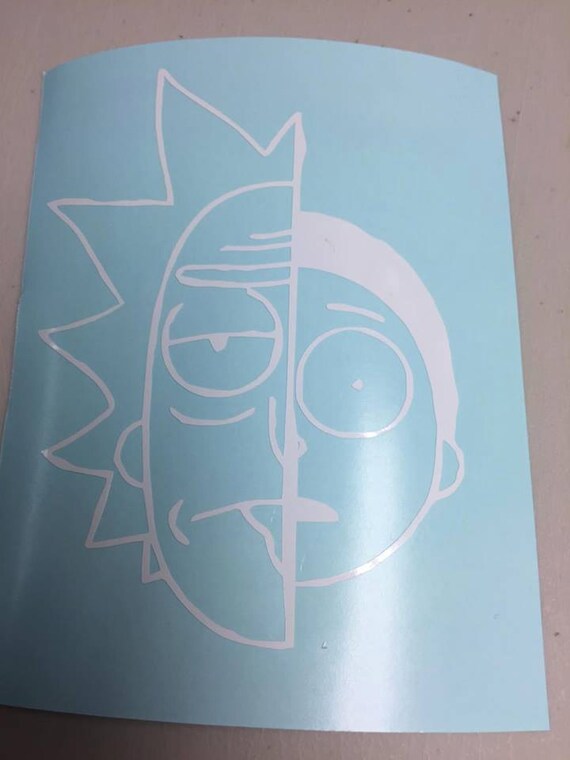 RICK AND MORTY Half Rick Half Morty 4.1 inches wide by 5.5