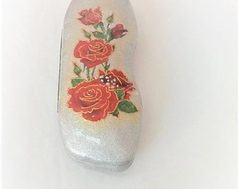 Hard case eyeglasses, Hard eyeglass holder, Rose case eyeglasses, Eyeglasses case, Gift case for glasses, Gift case, Case for glasses gift