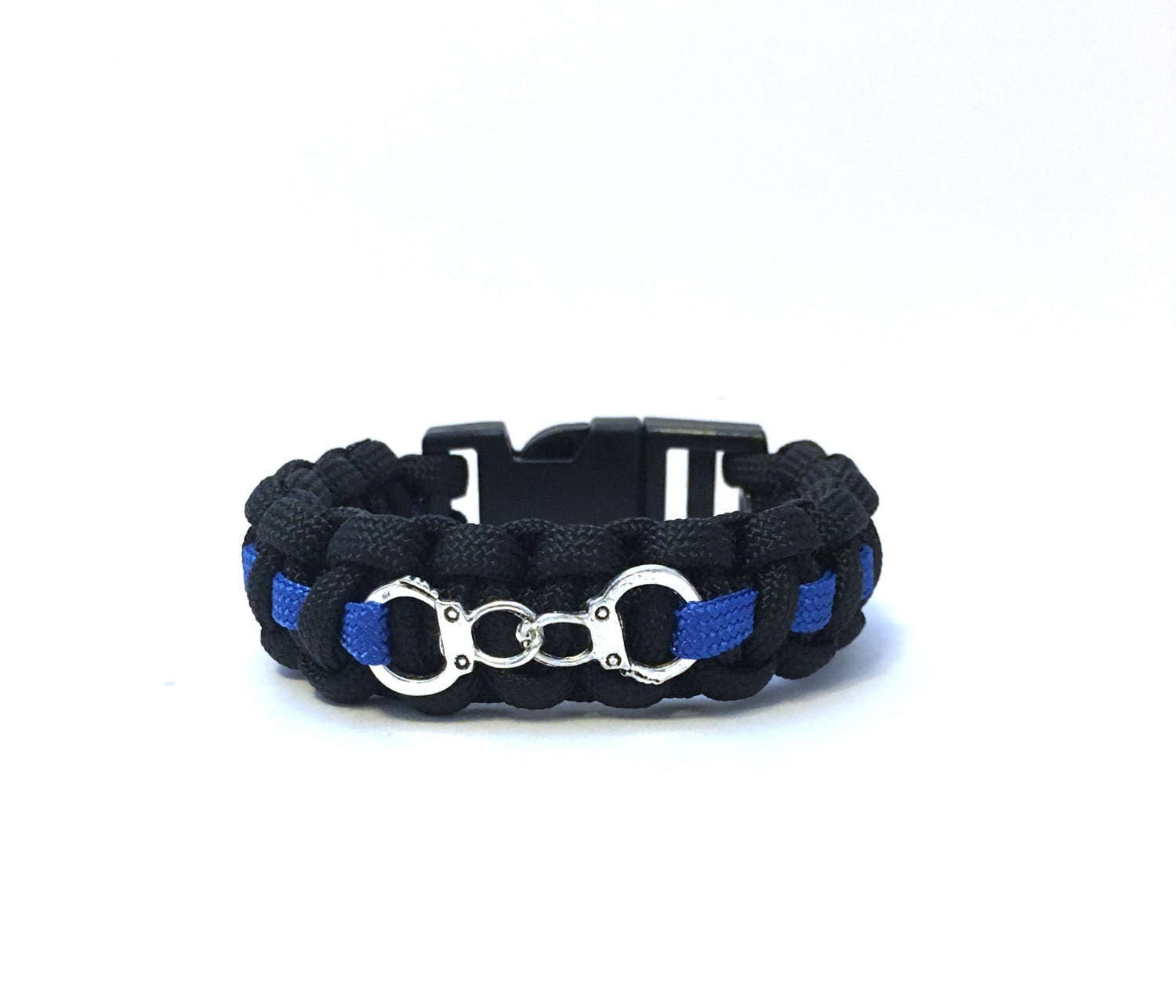 Thin Blue Line Paracord Bracelet Law Enforcement Bracelet