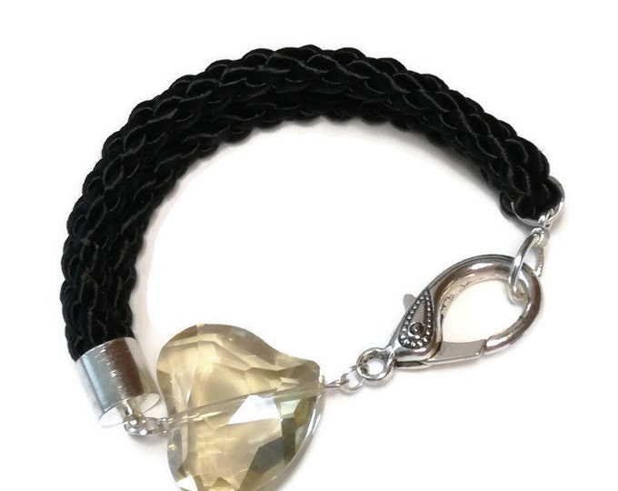 Heart bracelet,Sexy bracelet, Crystal bracelet, Gorgeous Bracelet,Gift for him, Heart jewelry