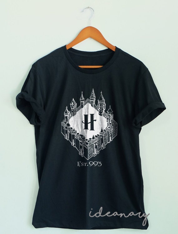 Hogwarts Castle H t-shirt Harry Potter shirt Unisex by Ideanary
