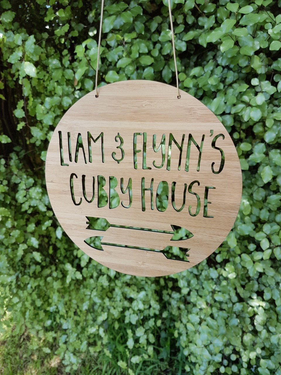 Personalised Wooden Cubby House SignArrow19.5cmtree