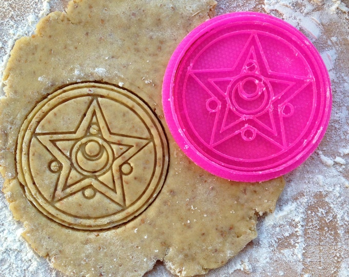 Moon Prism Power cookie stamp. Sailor Moon cookie cutter. Anime cookies