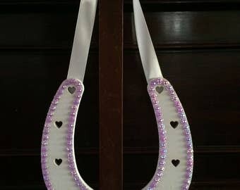 Wedding horse shoe, bridal gift, wedding gift, bride good luck gift, bride-to-be gift, lucky horse shoe