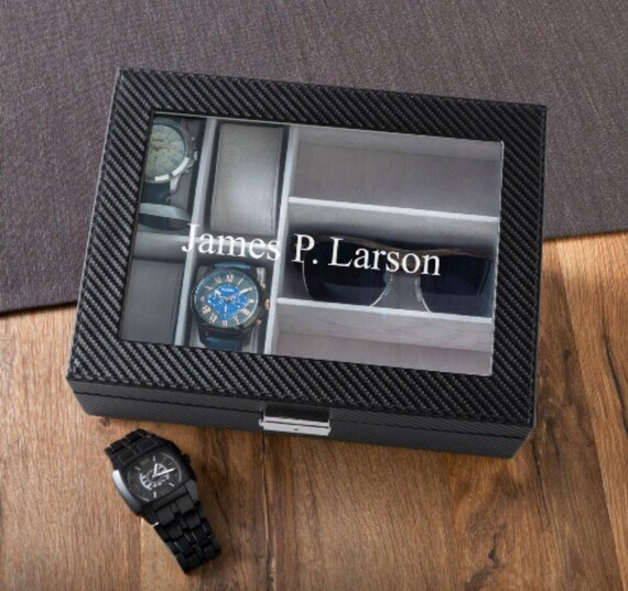 Watch Box Personalized Mens Watch Box Monogrammed Watch Box