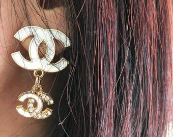 Total white earring