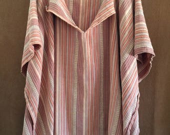 Linen Indian blanket poncho