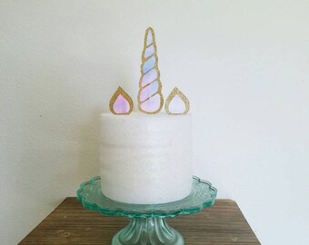 Unicorn cake topper, unicorn horn topper, unicorn horn cake topper,