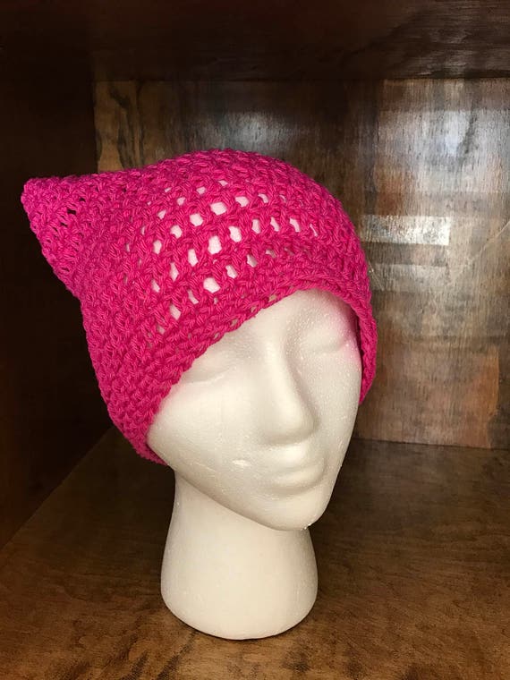 Organic Cotton Pink Pussyhat // beanies // Pink Pussyhat Project // Protest Hat // Spring Beanie // Easter Hat