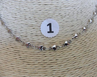 Necklaces/stainless steel chains in 5 patterns listed here and numbering