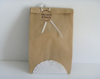 10 pouches 12 cm * 19 cm Kraft gift bags