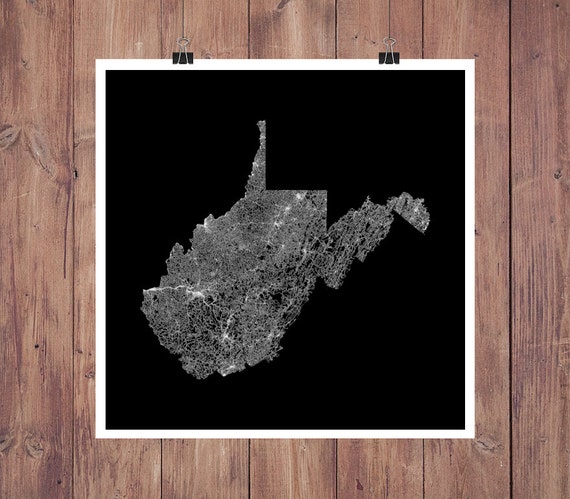 Road Map West Virginia High Resolution Digital Print West   Il 570xN.1154530417 3med 