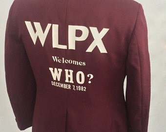 Vintage 1982 The Who/WLPX Concert Blazer-Burgundy-Size 39 Short