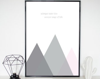 Items similar to Instant Download. Mountains quote. If you're from the